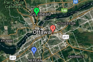 google maps map with markers by categories